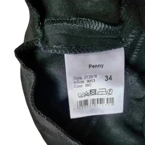 Raffaello Rossi Penny 6/8 Pants Black Faux Suede Pull-on Legging Women's 34 - Picture 9 of 12